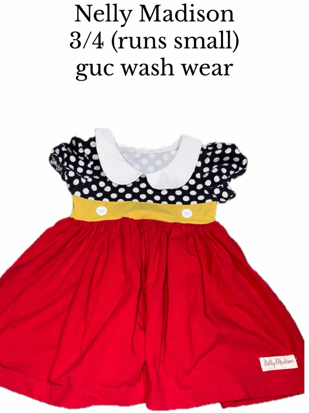 Nelly Madison 3/4 Minnie Mouse dress